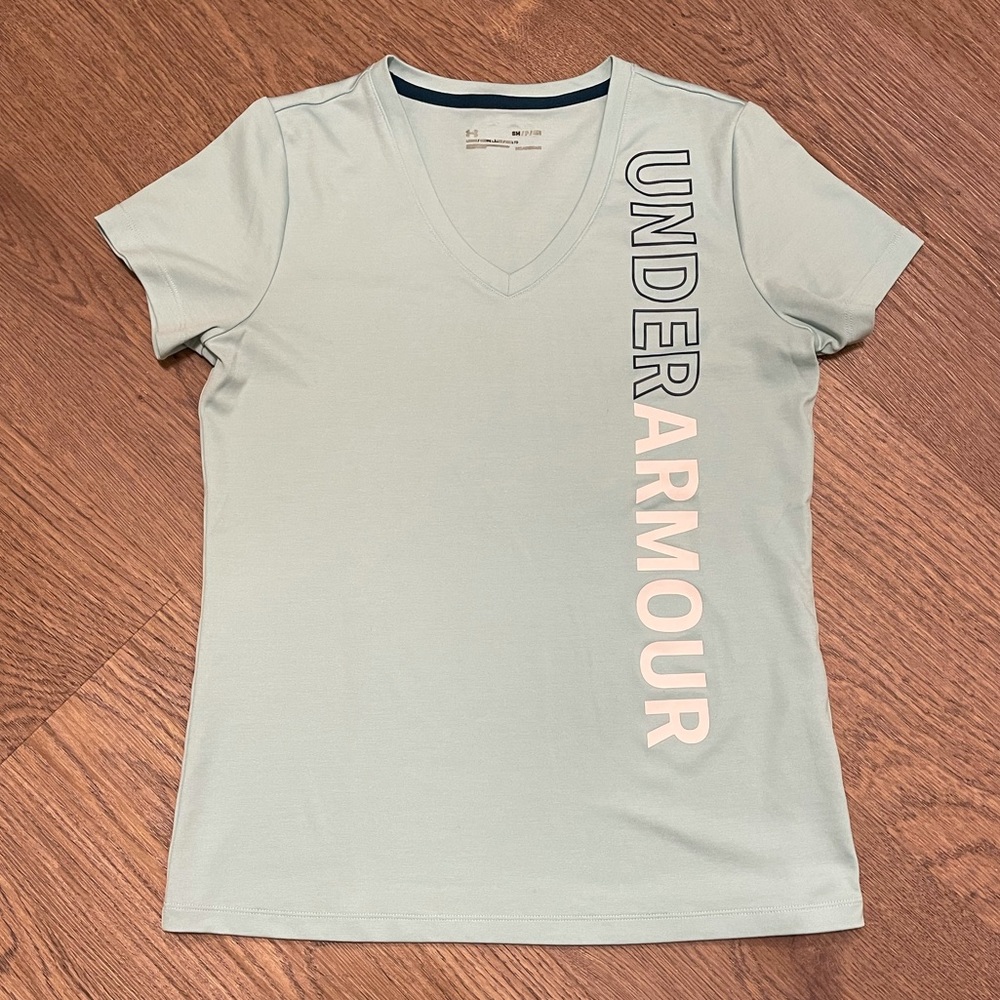 Under Armour Heatgear V-Neck Turquoise T-shirt
